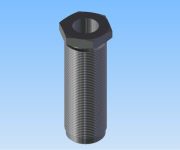 KriTec Bodenhülse M32x1,5-100 mm lang brüniert