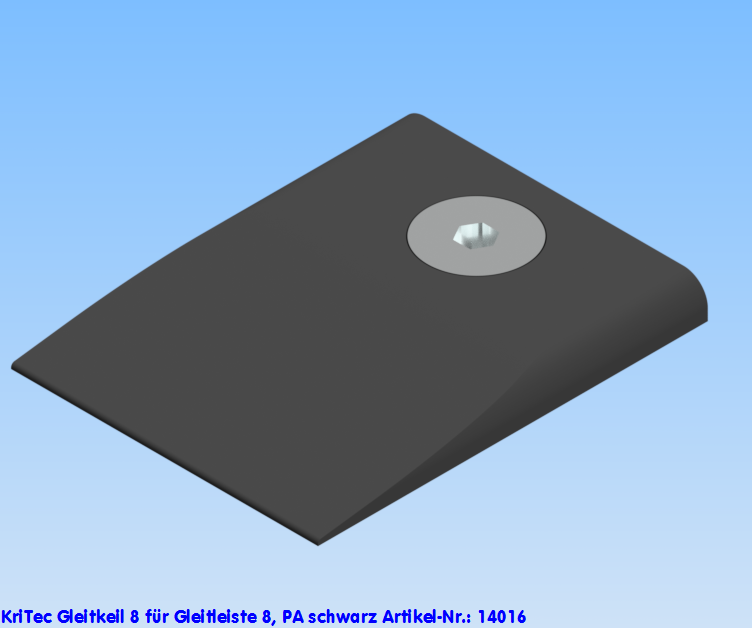 KriTec Gleitkeil 8 für Gleitleiste 8, PA schwarz