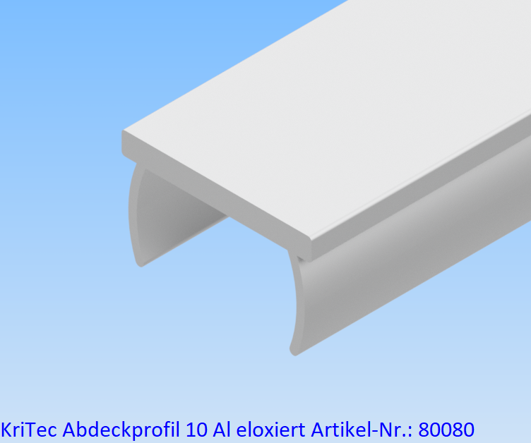 KriTec Abdeckprofil 10 Al eloxiert