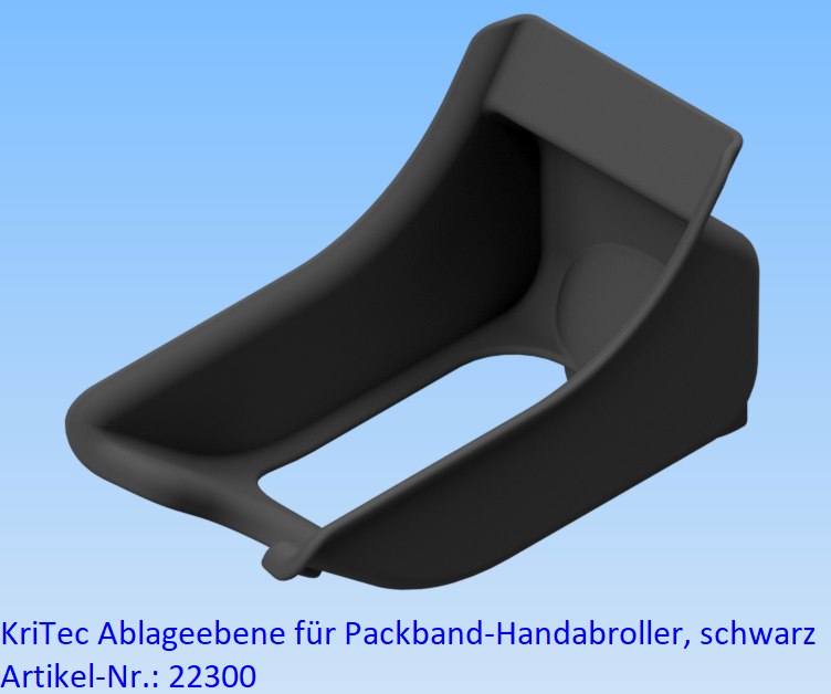 KriTec Ablageebene für Packband-Handabroller, schwarz