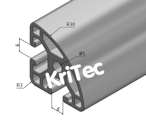 KriTec Profil 6 R30-90° leicht