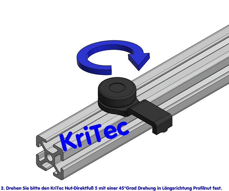 KriTec Nut-Direktfuß 5 Raster 20
