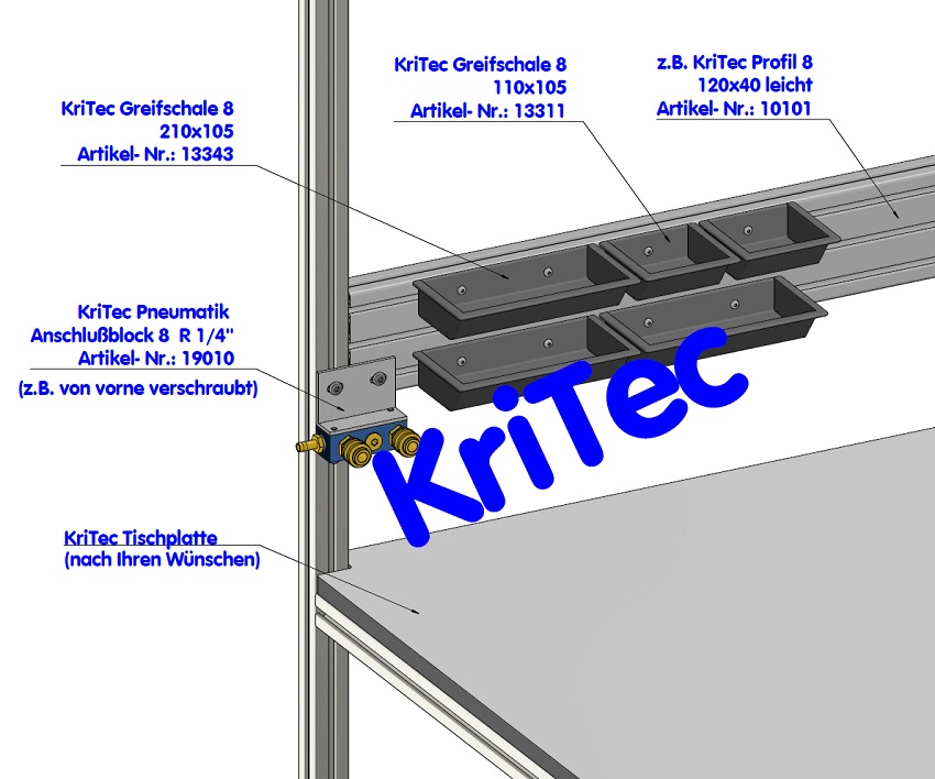 KriTec Greifschale 8 110x105