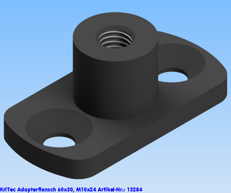 KriTec Adapterflansch 60x30, M10x24