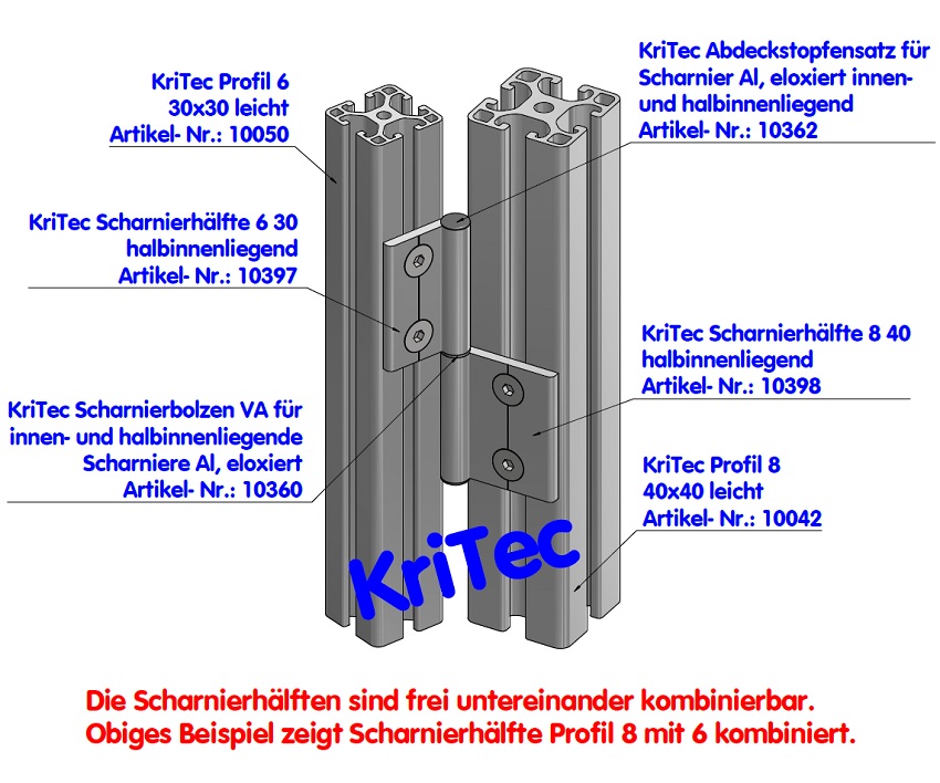 KriTec Profil 8 40x40 leicht