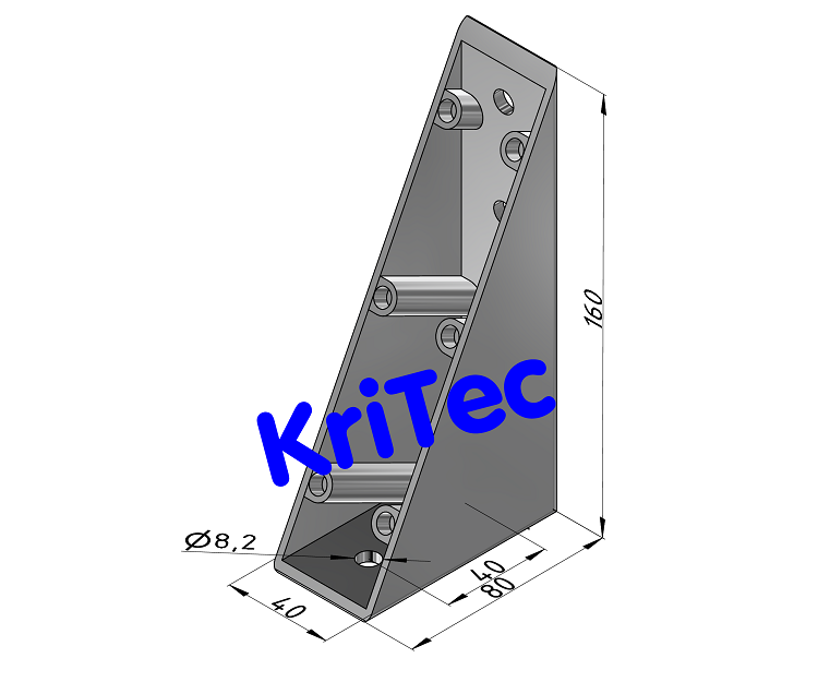 KriTec Winkel 8 160x80x40 Zn Softline