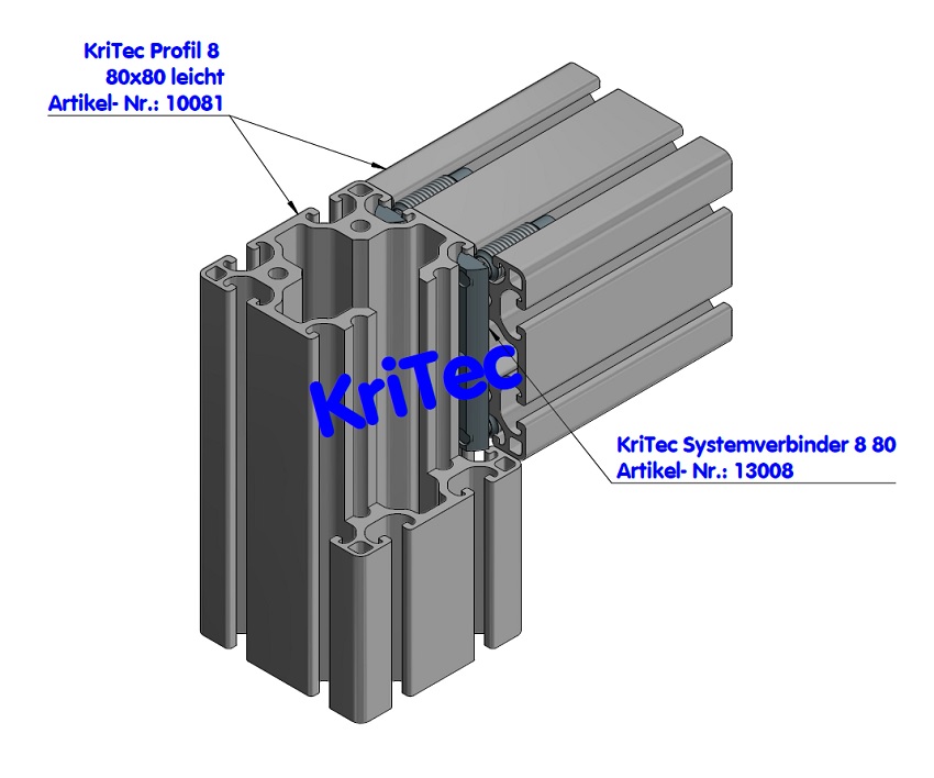 KriTec Profil 8 80x80 leicht