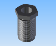 KriTec Bodenhülse M32x1,5-60 mm lang brüniert