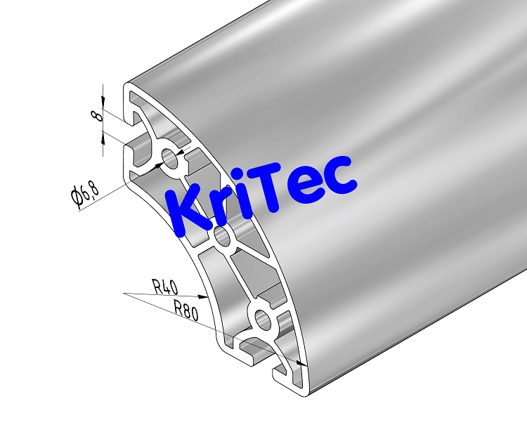 KriTec Profil 8 R40/80-90°