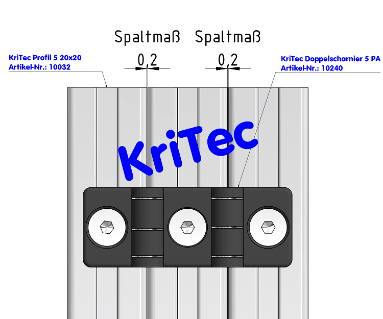 KriTec Doppelscharnier 5 PA
