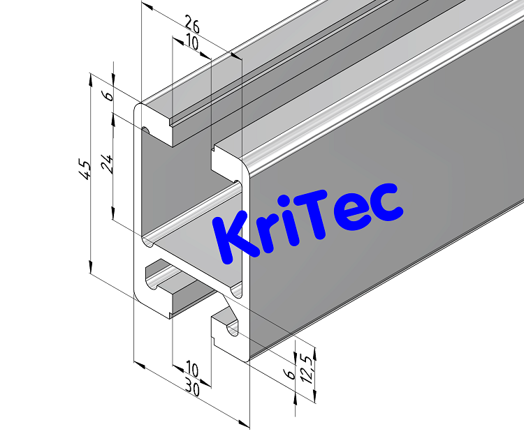 KriTec Profilschiene 10 45x30 C