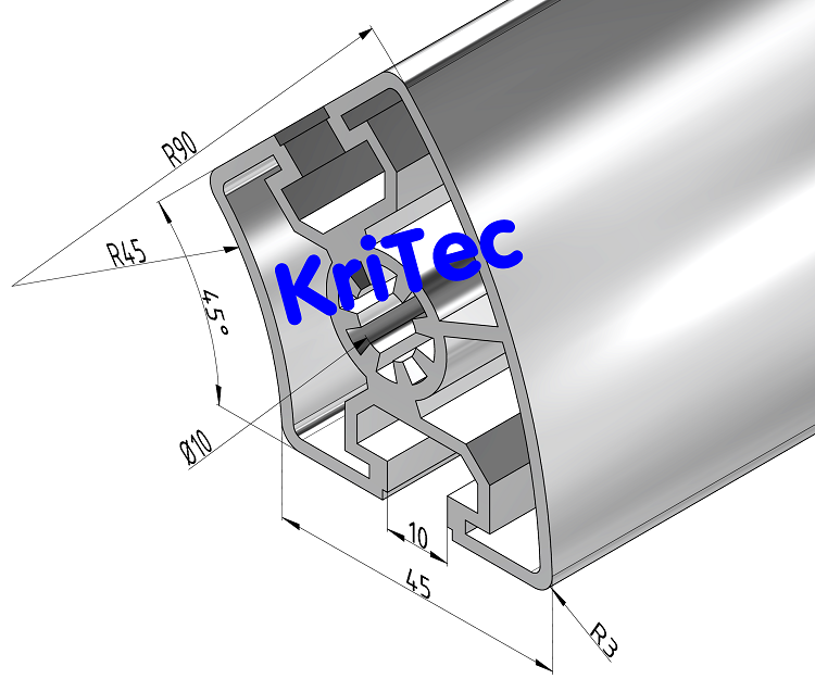 KriTec Profil 10 45x45°