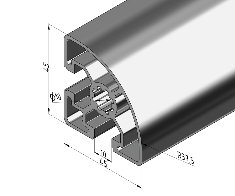 KriTec Profil 10 45x45L R