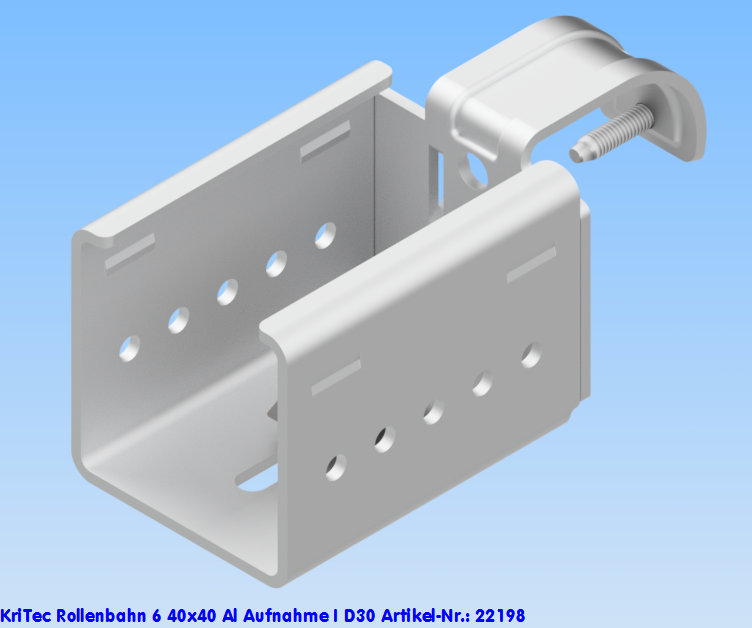 KriTec Rollenbahn 6 40x40 Al Aufnahme I D30
