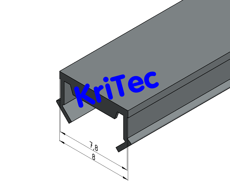 KriTec Abdeckprofil 8 Raster 30 PP grau