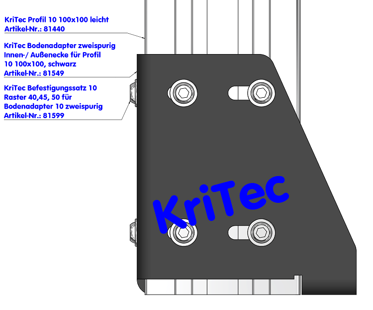 KriTec Profil 10 100x100 leicht