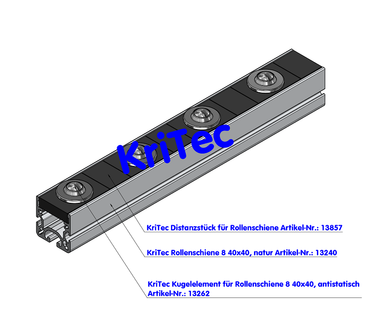 KriTec Distanzstück für Rollenschiene
