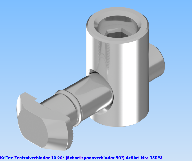 KriTec Zentralverbinder 10-90° (Schnellspannverbinder 90°)