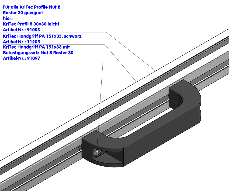 KriTec Handgriff PA 151x133