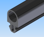 KriTec Anschlagprofil 8 20x18, TPE schwarz