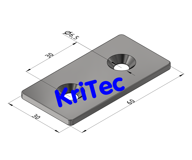 KriTec Lasche 6 60x30x3 verzinkt