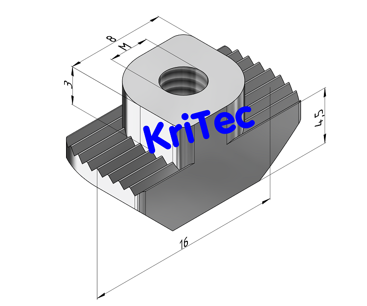 KriTec Hammermuttern8 Raster 40