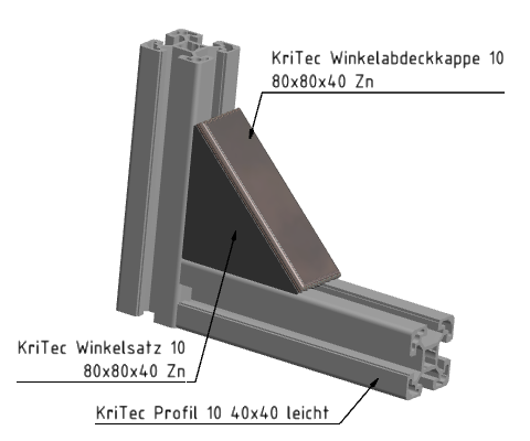 KriTec Winkel 10 80x80x40 Zn Standard