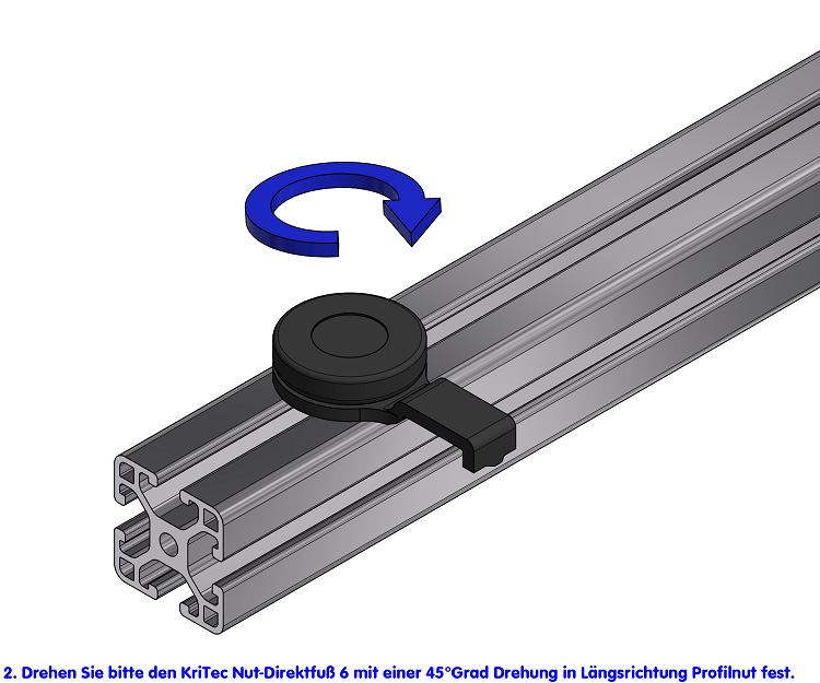 KriTec Nut-Direktfuß 6 Raster 30