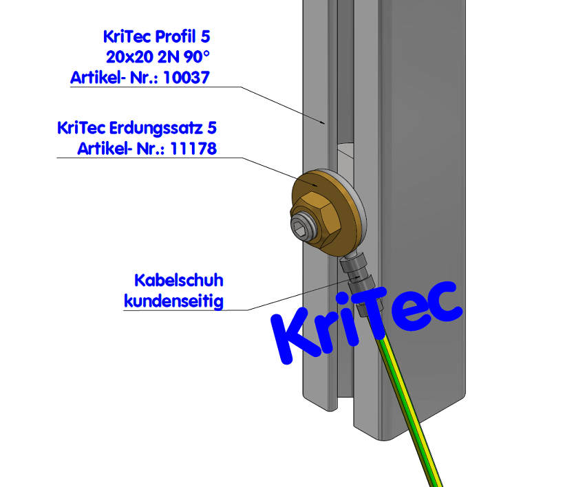 KriTec Erdungssatz 5 Raster 20