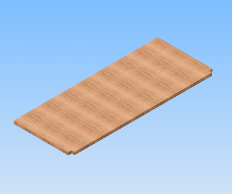 KriTec Standard-Tischplatte 2.000x800x40mm mit Ausklinkungen 41x46mm