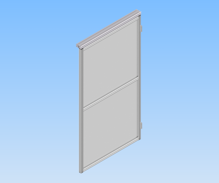 KriTec Schutzzauntüren Nut 8 Raster 40 mit Polycarbonat, klar