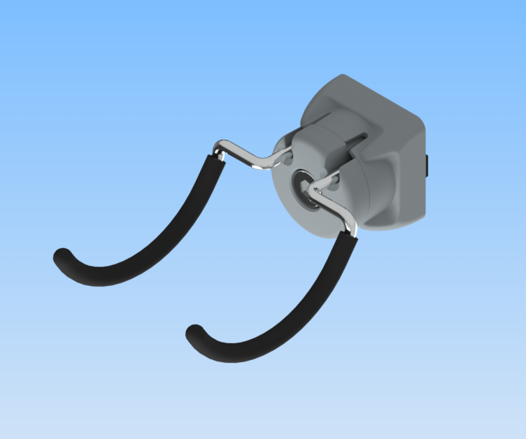 KriTec Haken 10 R30 Raster 40/ 45/ 50/ 60, grau ähnlich RAL 7042