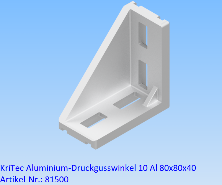 KriTec Alu-Druckgusswinkel 10 Al 80x80x40