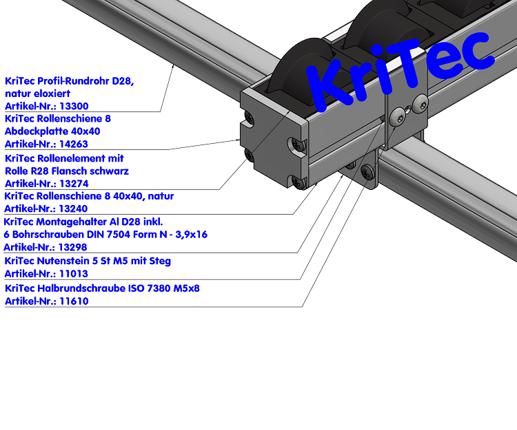 KriTec Nutensteine 5 mit Steg