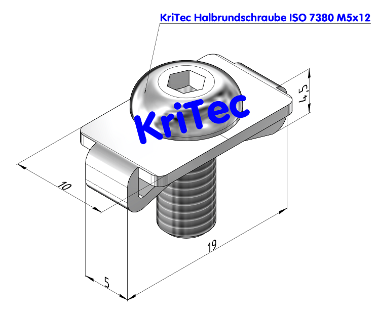 KriTec Standardverbindungssatz 5 Raster 20 verzinkt