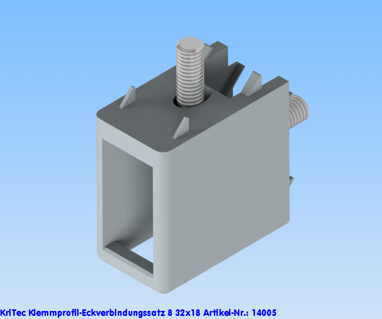 KriTec Klemmprofil-Eckverbindungssatz 8 32x18
