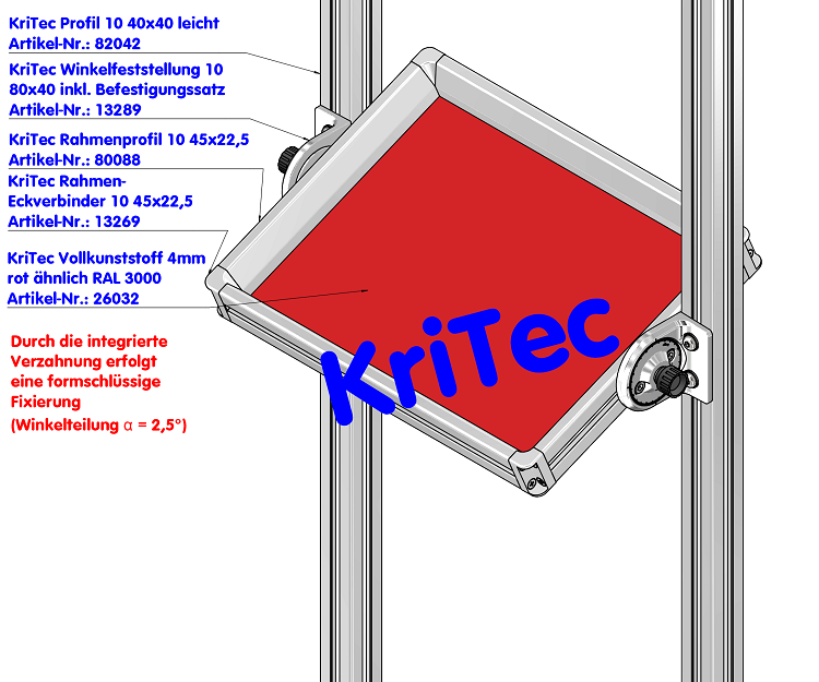 KriTec Rahmen-Eckverbinder 10 45x22,5