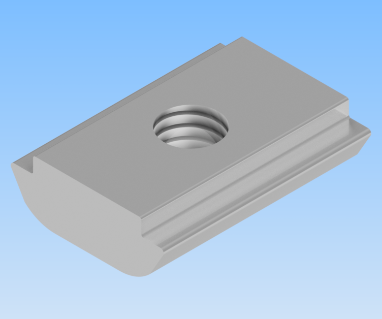 KriTec Nutenstein 10 St einschwenkbar, Gewinde mittig