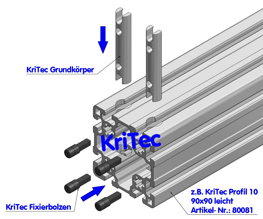 KriTec Bolzenverbindungssatz 10 D17x90