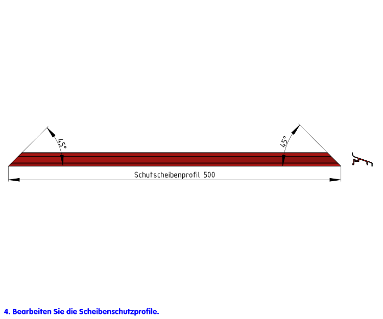 KriTec Schutzscheibenprofil 10 inkl. Clipleiste