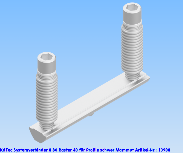 KriTec Systemverbinder 8 80 Raster 40 für Profile schwer Mammut
