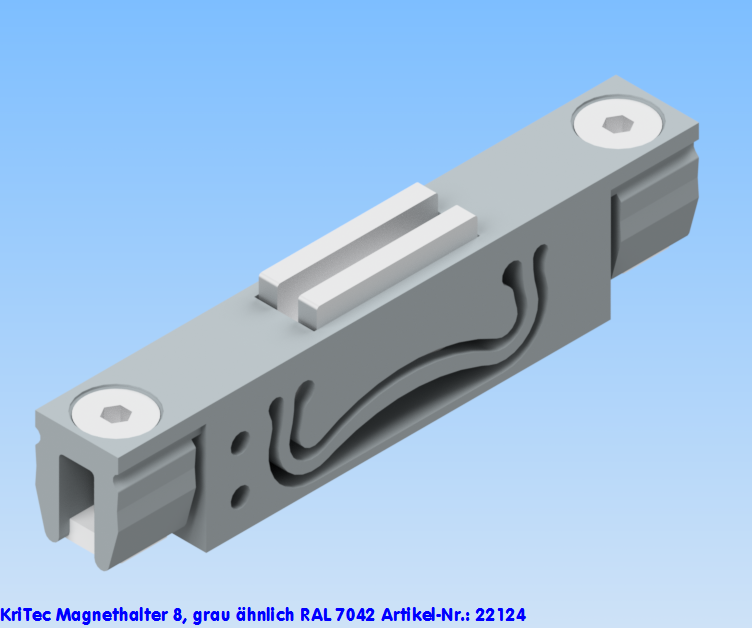 KriTec Magnethalter 8, grau ähnlich RAL 7042
