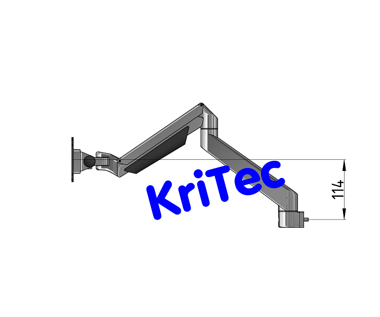 KriTec Monitorarm, höhenverstellbar 5 Gelenke, Premium