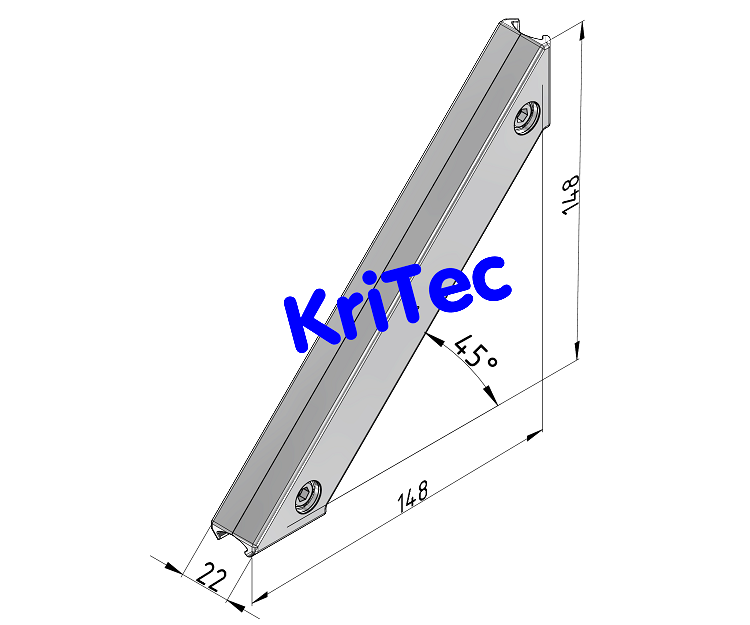 KriTec Winkelstrebe D30-90°