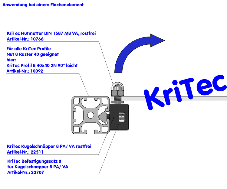 KriTec Hutmuttern DIN 1587 VA rostfrei