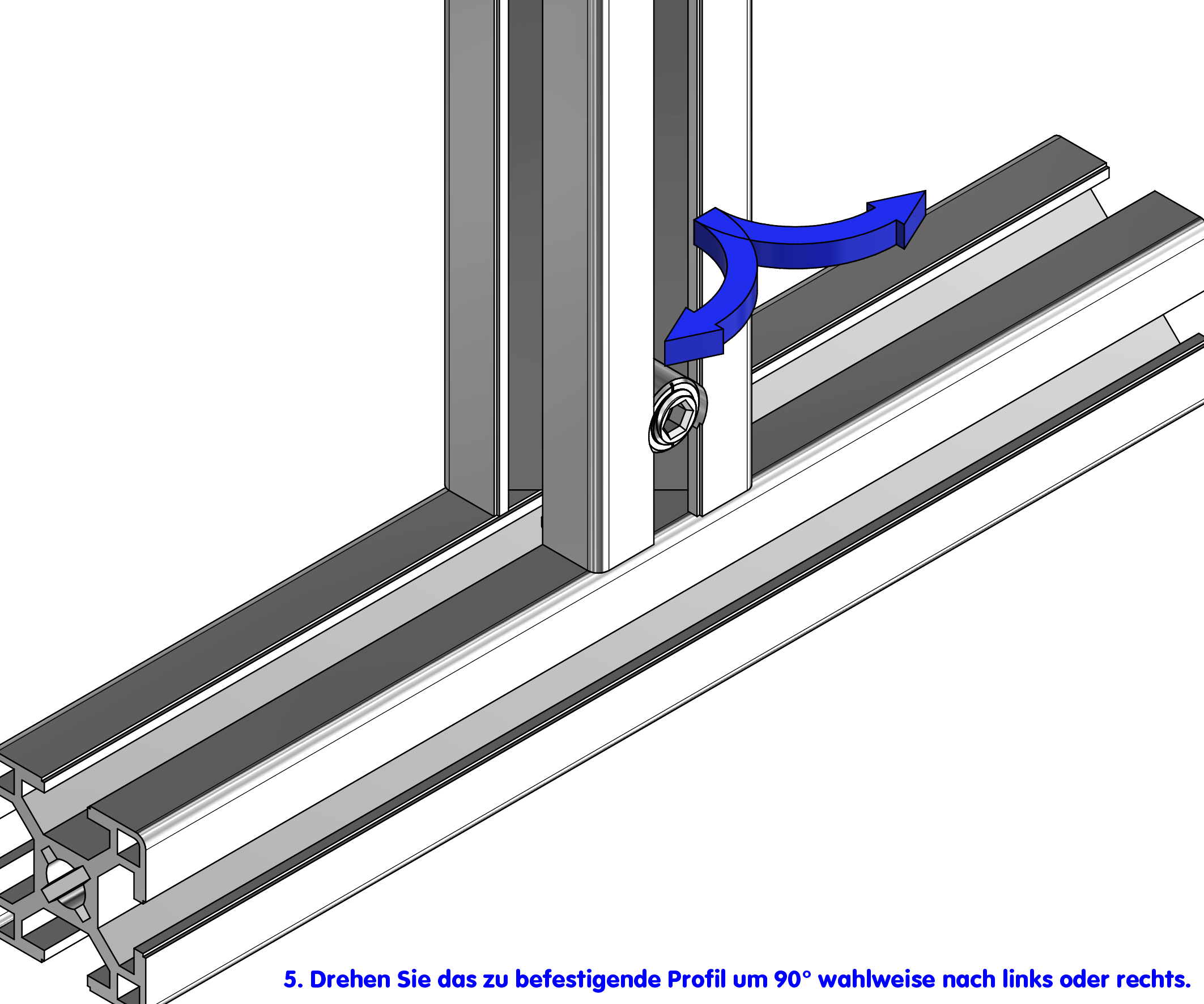 KriTec Schnellspannverbinder 90° 8 Raster 30