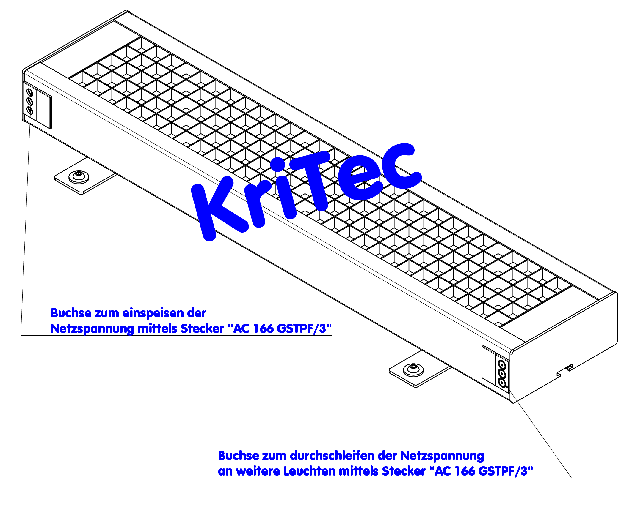 KriTec LED Arbeitsplatzleuchte 900 eco-line