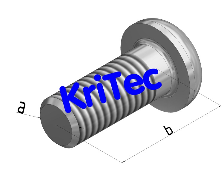 KriTec Halbrundschraube mit glattem Schaft M8x20 ähnl. ISO 7380, verzinkt