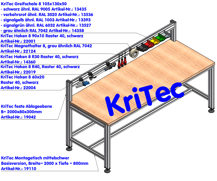 KriTec Greifschale 8 105x130x50 schwarz ähnl. RAL 9005