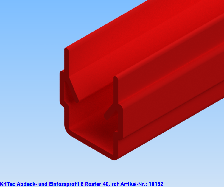 KriTec Abdeck- und Einfassprofil 8 Raster 40, rot